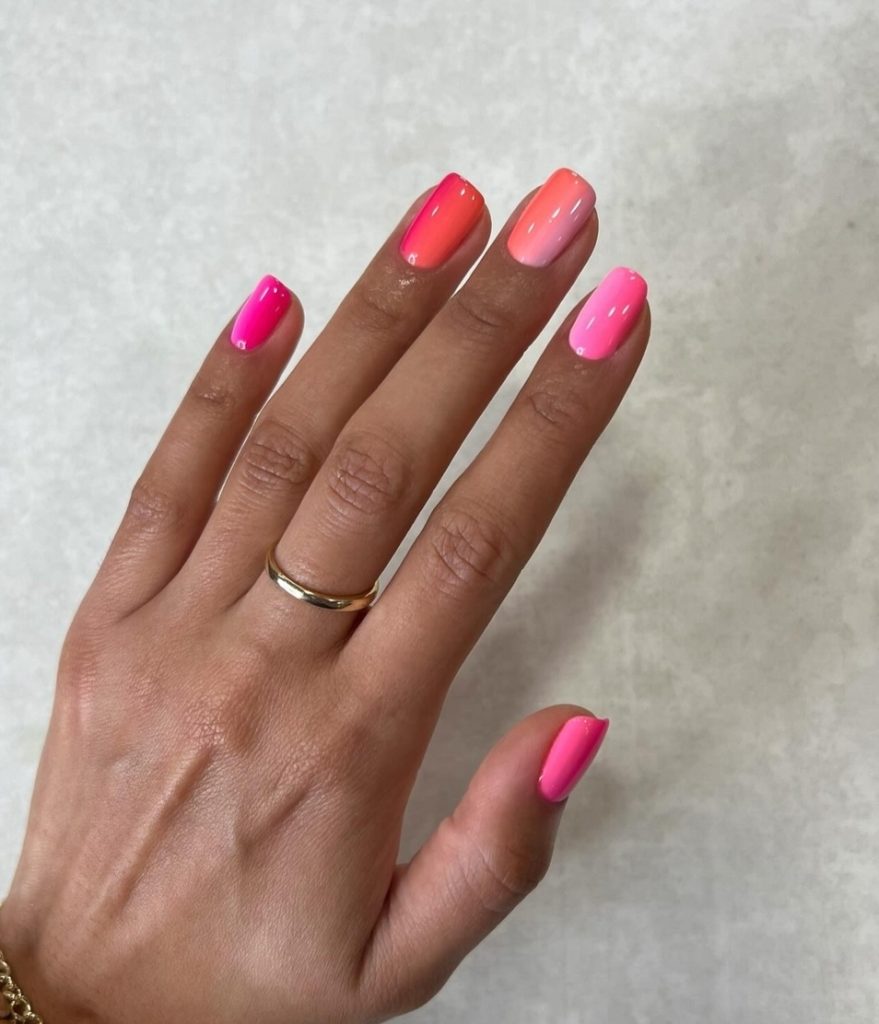 Cotton Candy Pink Nails