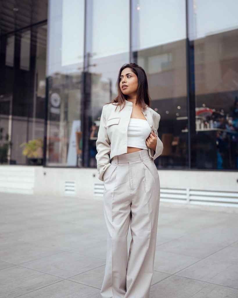 Cropped Blazer and Wide-Legged Pants