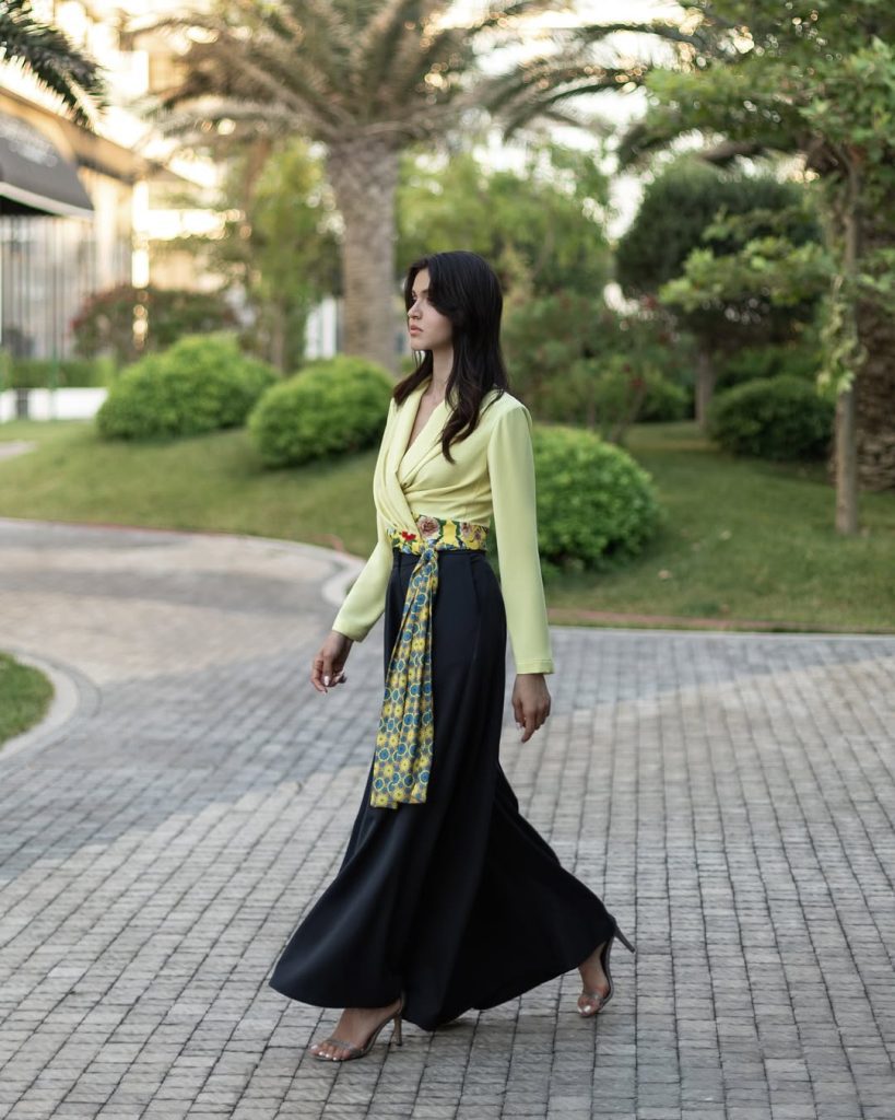 Floral Blouse and Wide-Legged Trousers