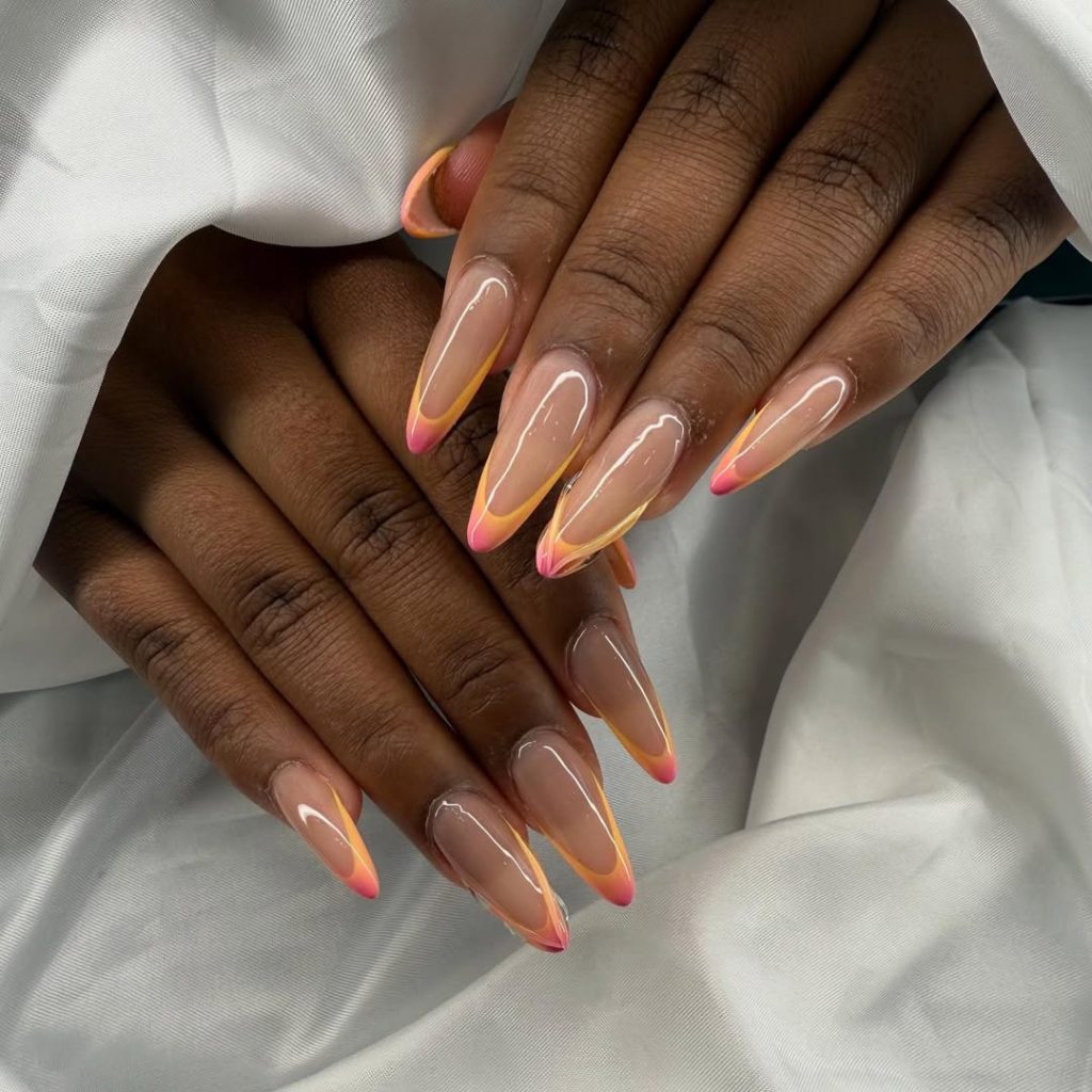 French Tips with Gradient Color
