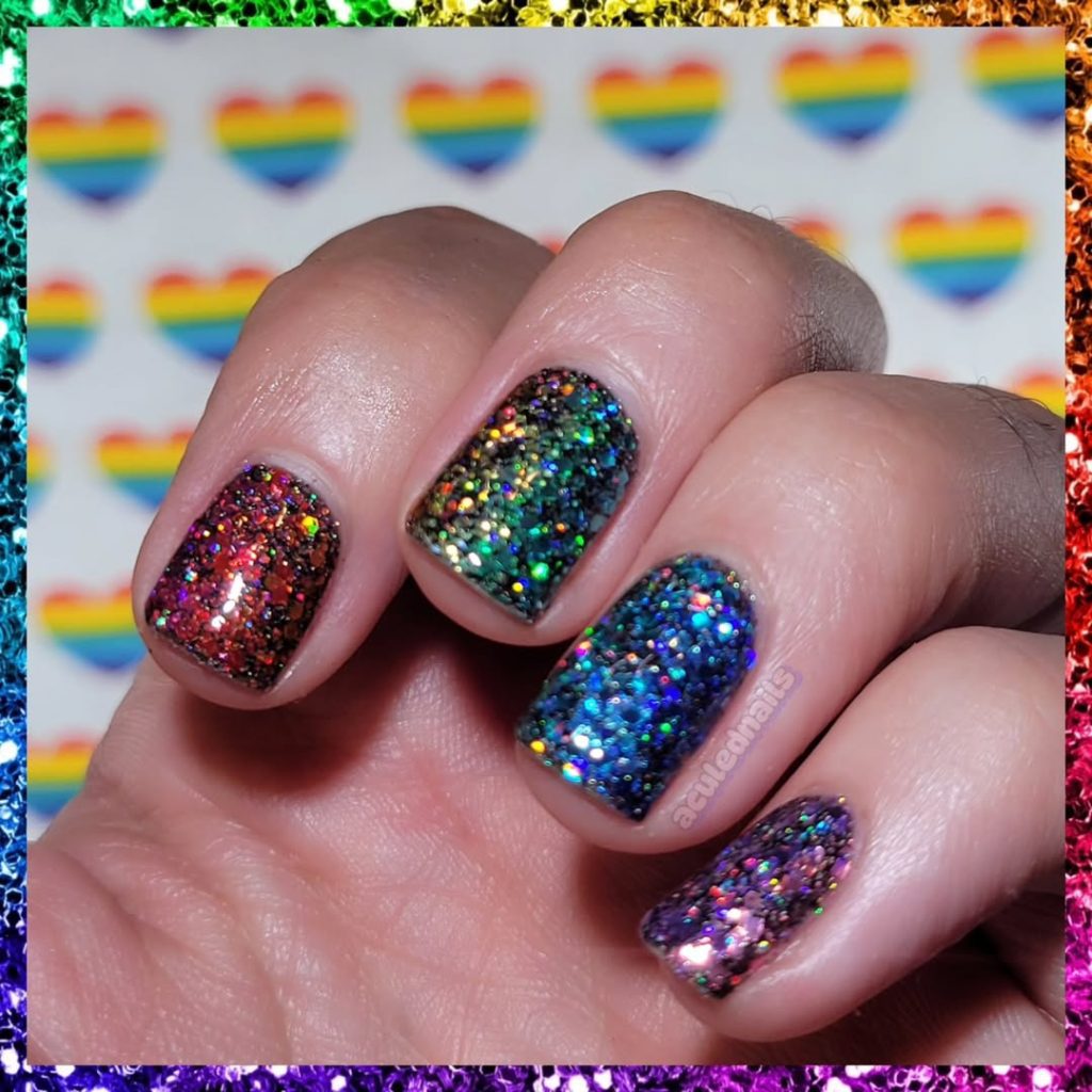 Glitter Gradient French Tips