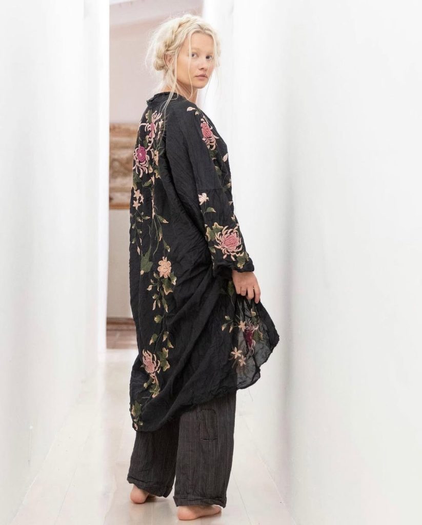 Kimono Dress and Strappy Sandals