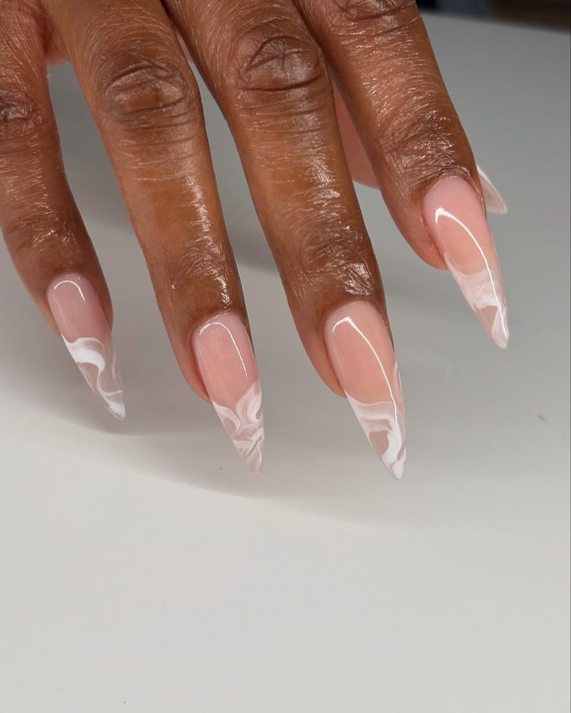 Marble French Tips