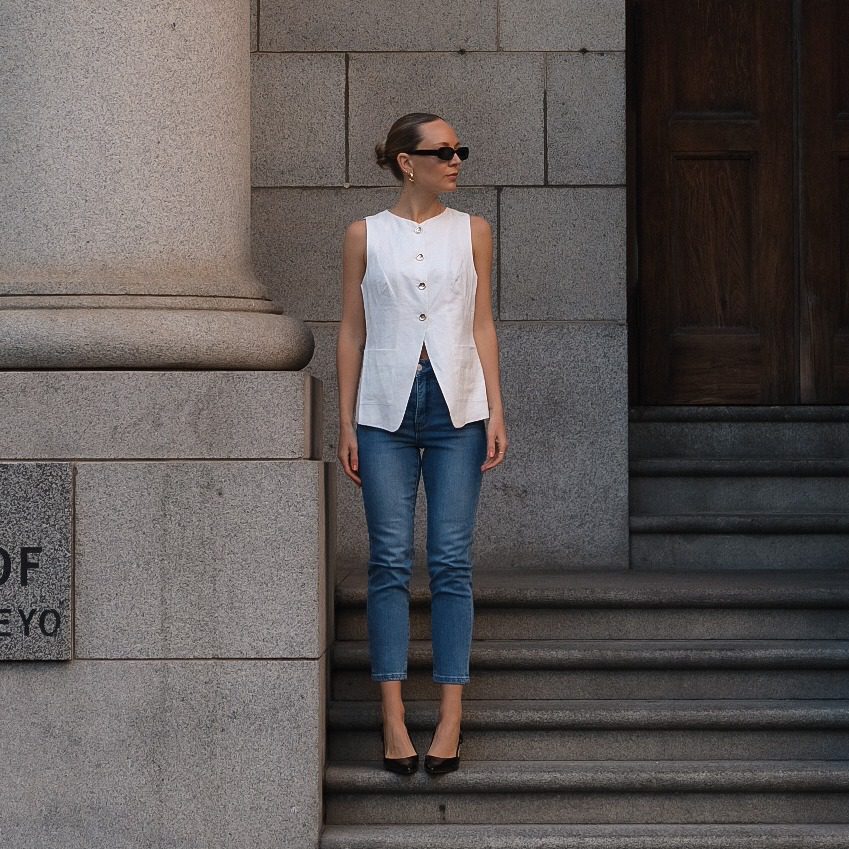 Off-the-Shoulder Top and Skinny Jeans
