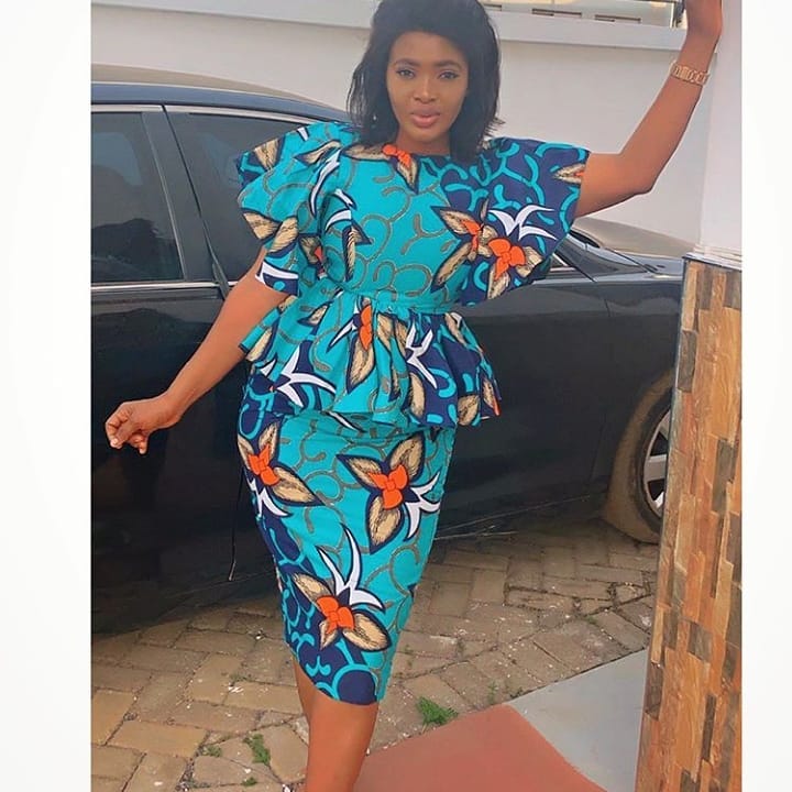 Peplum Top and Pencil Skirt