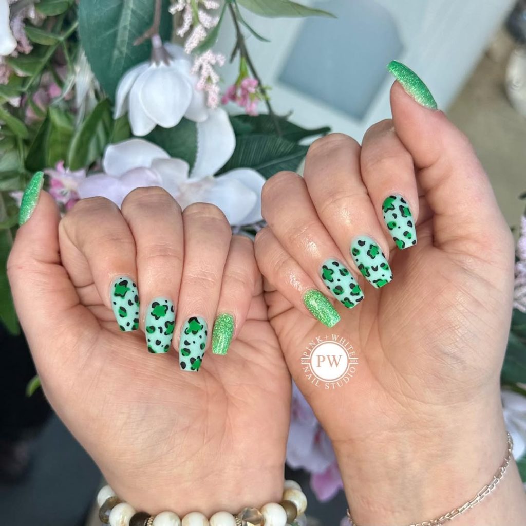 Pink Leopard Spots on White