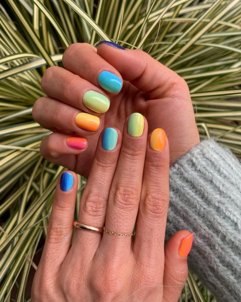Rainbow Nails