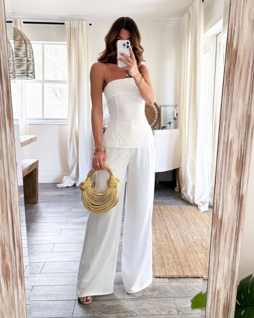 Strapless Top and Palazzo Pants