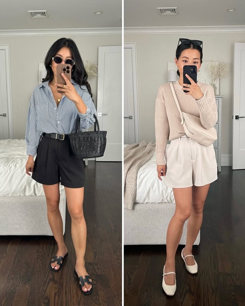 Tailored Blazer + Denim Cut-Off Shorts