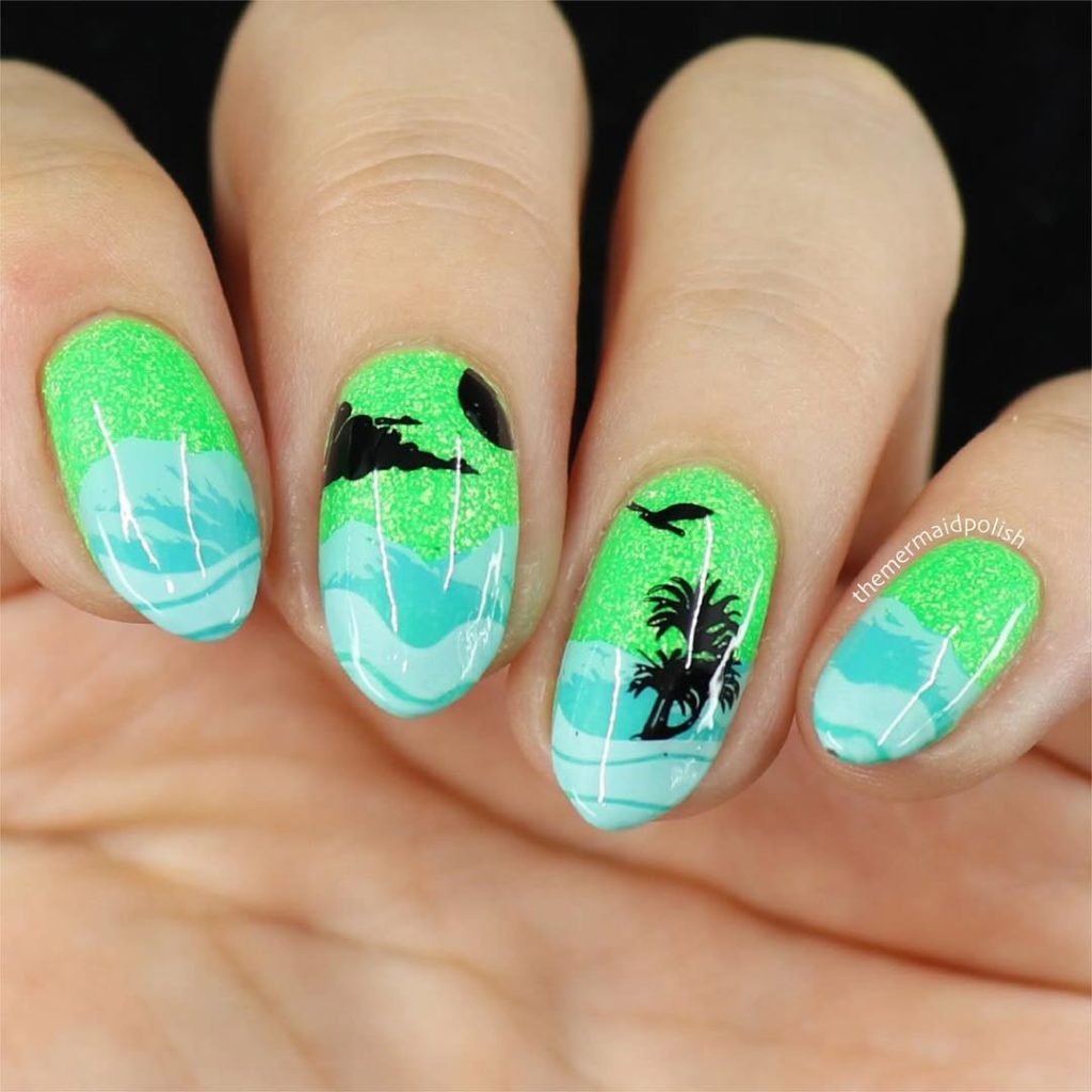 Soft Pink Marble Nails